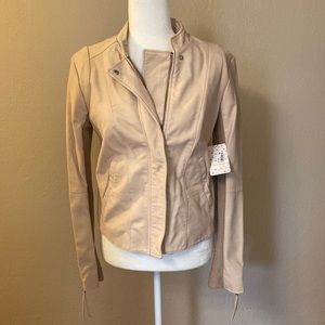 ❌SOLD❌ ✨NWT Free People Moto Jacket in Rose color (light pale pink). Size 6